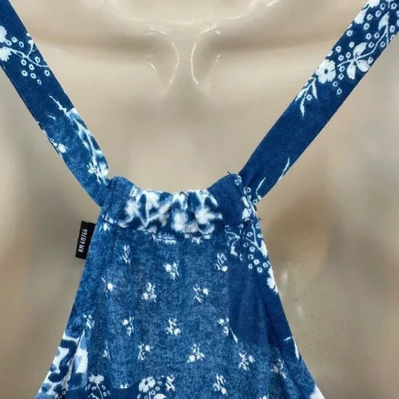 Lauren Ralph Lauren Women's Sleeveless Blue & White Floral Dress M - Picture 3 of 15